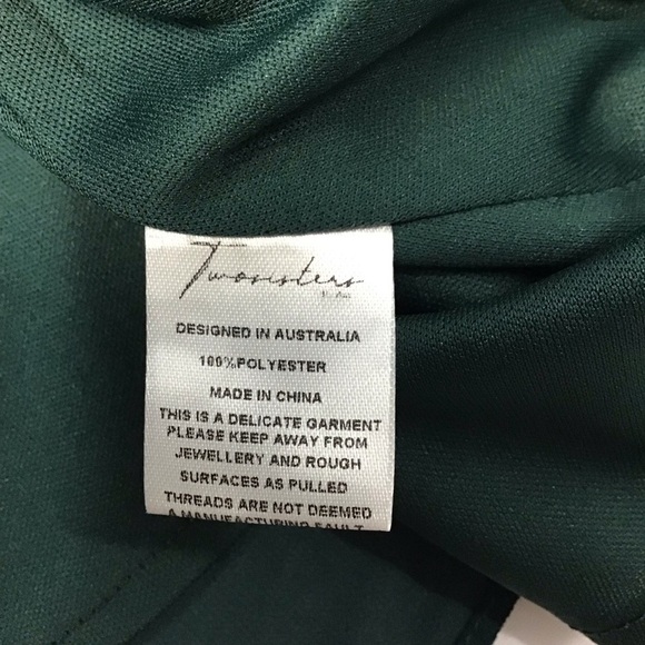 Two Sisters The Label Jaycee Green Sleeveless Lace Mini Dress Size 4 - Picture 12 of 12